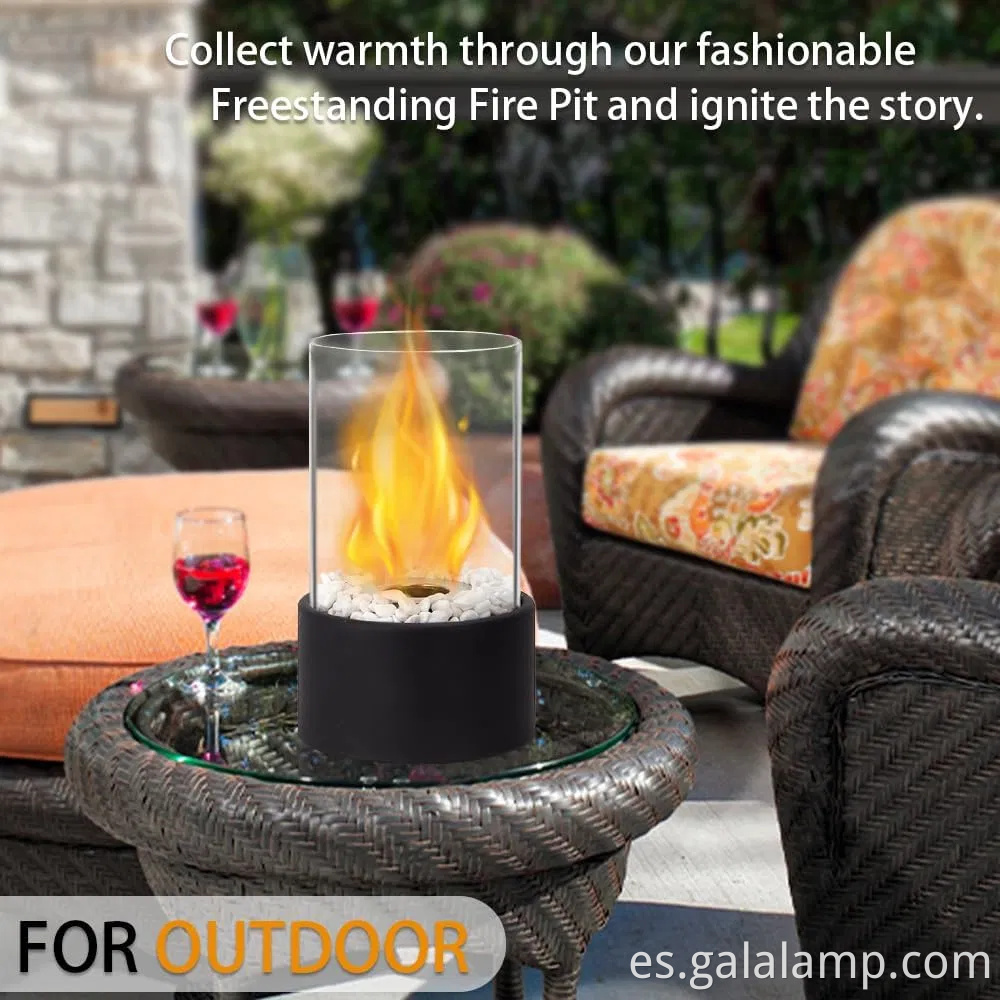 Mini chimenea de alcohol portátil para ambiente comedor al aire libre